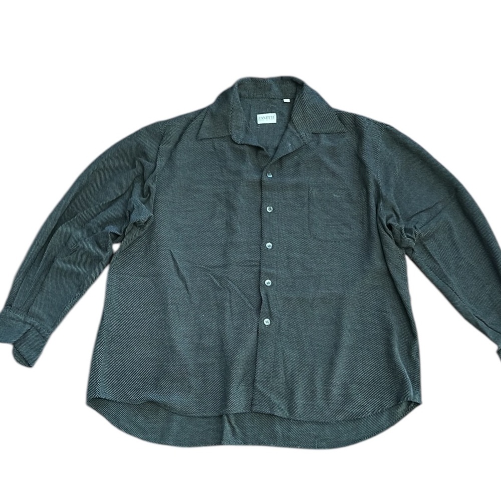 Zenetti Button Down Shirt XL Made In Italy dark grey